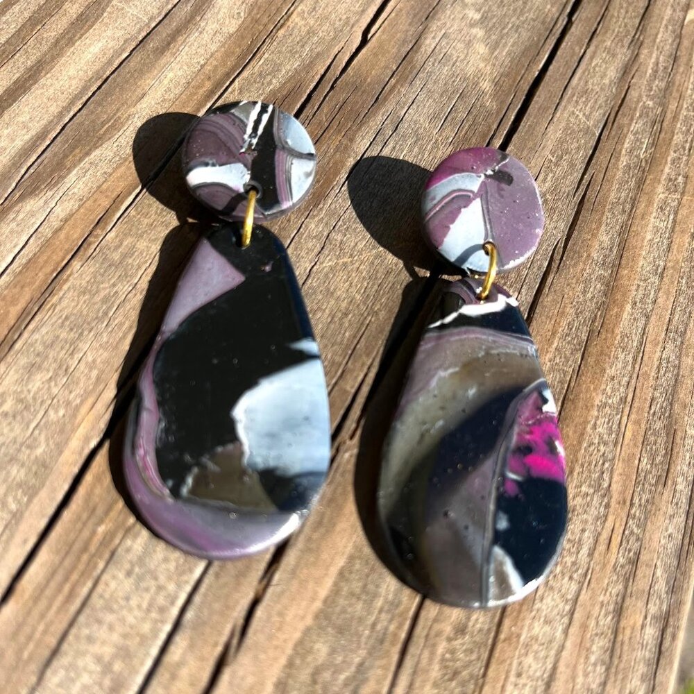 Purple Mood Handcrafted Earrings